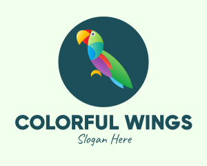 Colorful Wild Parrot logo