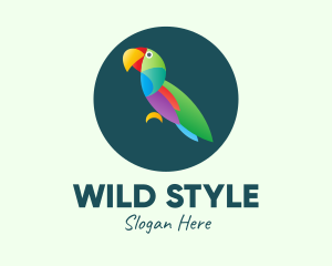 Colorful Wild Parrot logo design