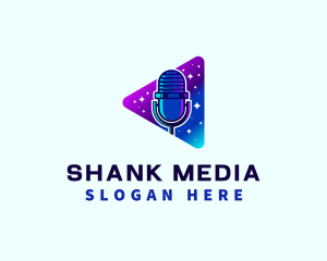 Media Podcast Microphone  logo design