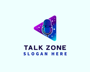 Media Podcast Microphone  logo design