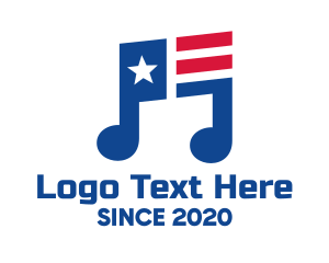 Song - American Musical Note logo design