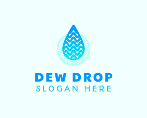 Wave Water Drop logo design