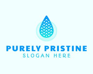 Wave Water Drop logo design