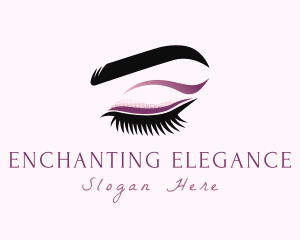 Beauty Eyebrow Eyelashes logo design