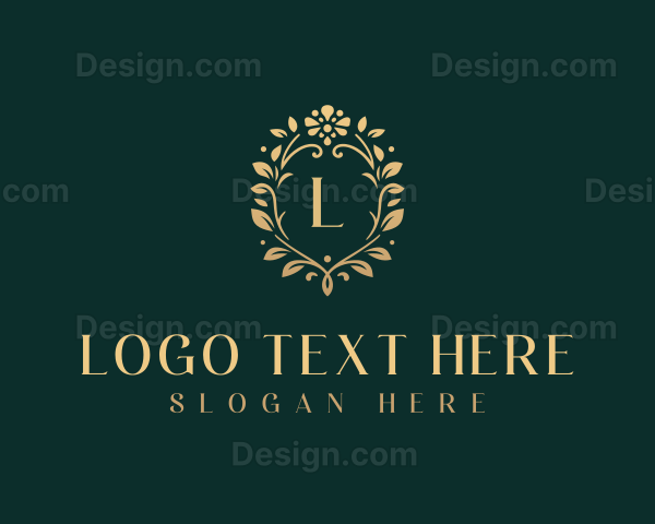 Stylish Floral Wreath Logo