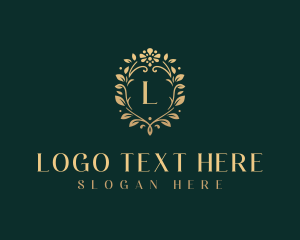 Stylish Floral Wreath logo