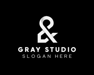 Modern Gray Ampersand logo