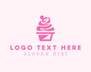 Sweet Cupcake Dessert logo