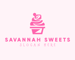 Sweet Cupcake Dessert logo design