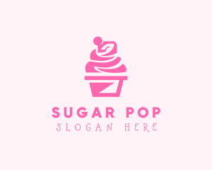 Sweet Cupcake Dessert logo design