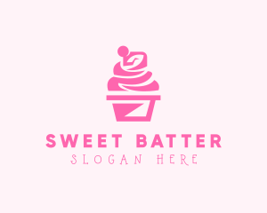 Sweet Cupcake Dessert logo design