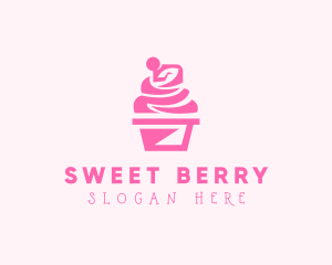 Sweet Cupcake Dessert logo design