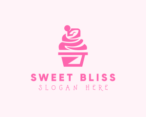 Sweet Cupcake Dessert logo design