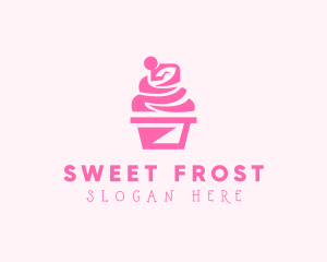 Sweet Cupcake Dessert logo design