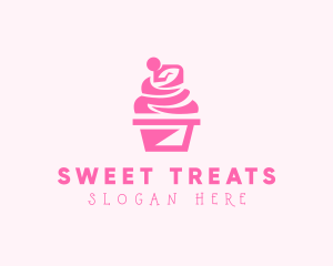 Sweet Cupcake Dessert logo design