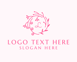 Ornamental Floral Wreath logo