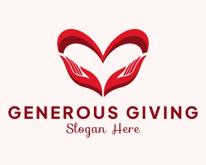 Hand Heart Charity logo design