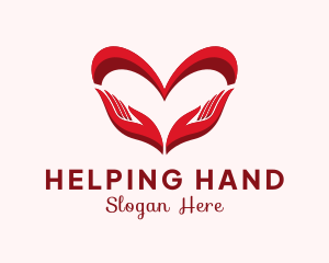 Hand Heart Charity logo design