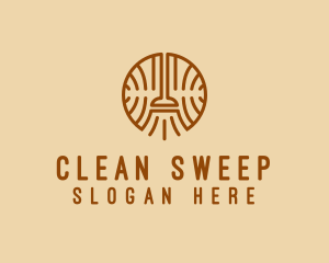 Sweeper Cleaning Broom logo design