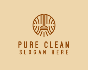 Sweeper Cleaning Broom logo design