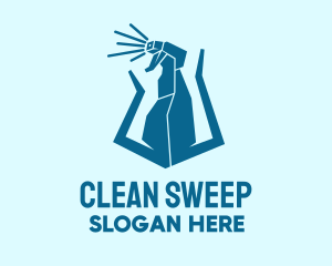 Disinfectant Cleaning Spray Bottle  logo design