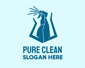 Disinfectant Cleaning Spray Bottle  logo design