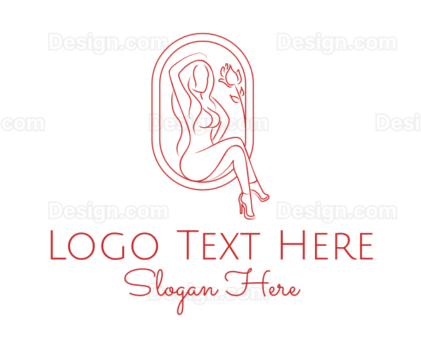 Beautiful Adult Woman Portrait Logo