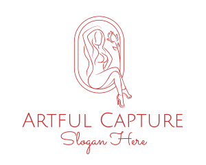 Beautiful Adult Woman Portrait logo