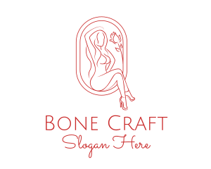 Beautiful Adult Woman Portrait logo design