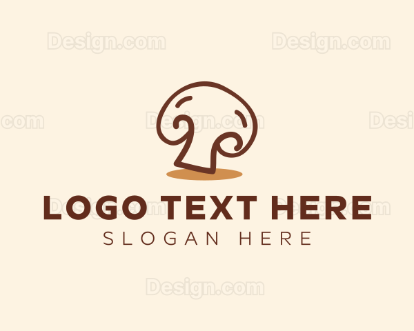 Edible Healthy Mushroom Logo