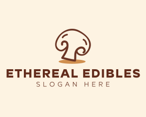 Edible Healthy Mushroom logo design