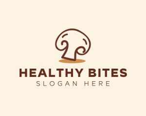 Edible Healthy Mushroom logo design