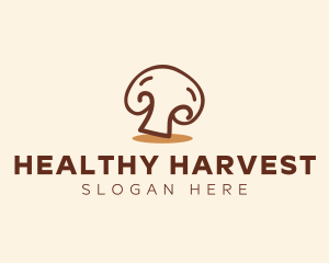 Edible Healthy Mushroom logo design