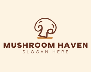 Edible Healthy Mushroom logo design