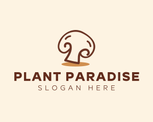 Edible Healthy Mushroom logo design