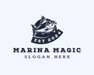 Marine Fishing Seafood logo design