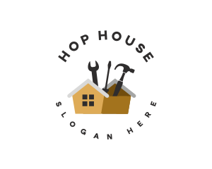 House Carpentry Toolbox logo design