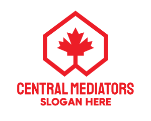 Red Canadian Maple Geometric logo