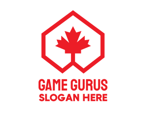 Red Canadian Maple Geometric logo