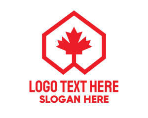 Red Canadian Maple Geometric logo