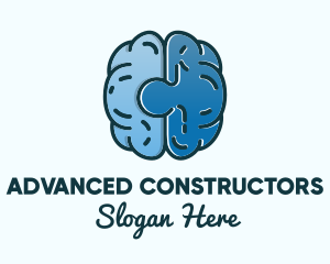 Blue Brain Puzzle logo design