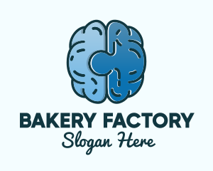 Blue Brain Puzzle logo design