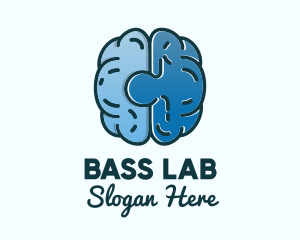 Blue Brain Puzzle logo design