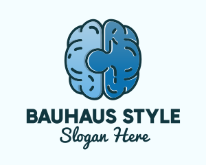 Blue Brain Puzzle logo design