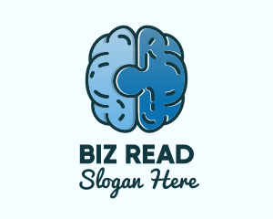 Blue Brain Puzzle logo design