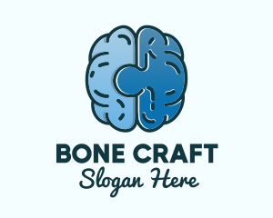 Blue Brain Puzzle logo design