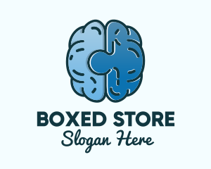 Blue Brain Puzzle logo design