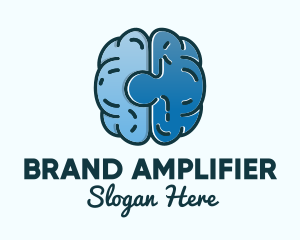 Blue Brain Puzzle logo design