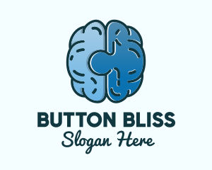 Blue Brain Puzzle logo design