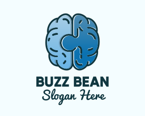 Blue Brain Puzzle logo design